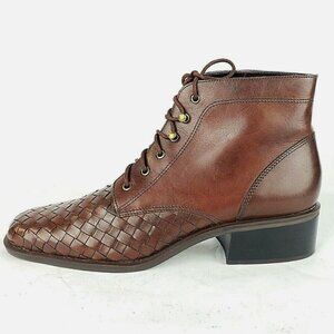 Westbound SZ 8 Vintage Basset Brown leather ankle boot western cottage prairie